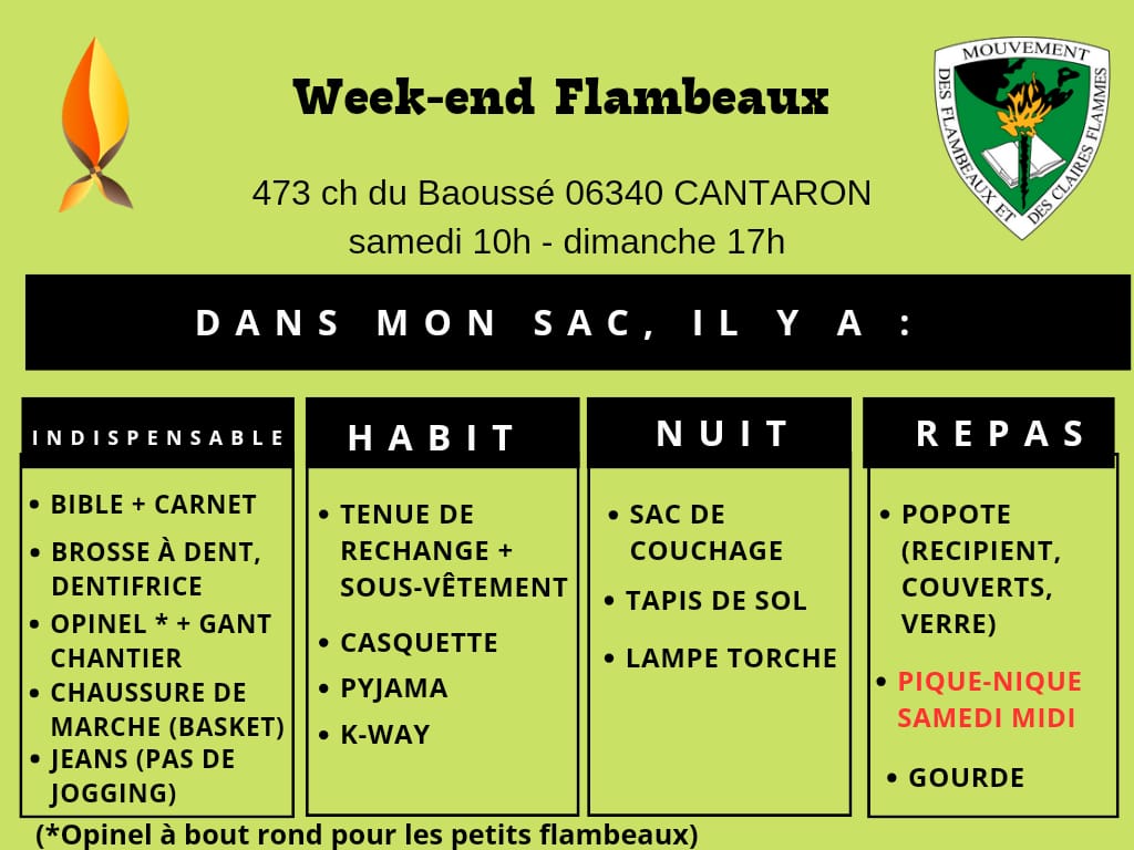 Fournitures Weekend